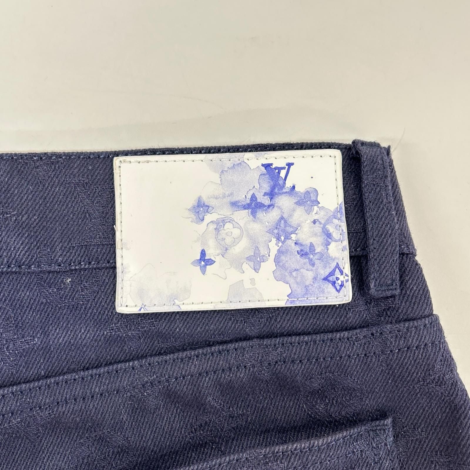 Louis Vuitton Vit Monogram Cotton Denim Pants 31 — view 8