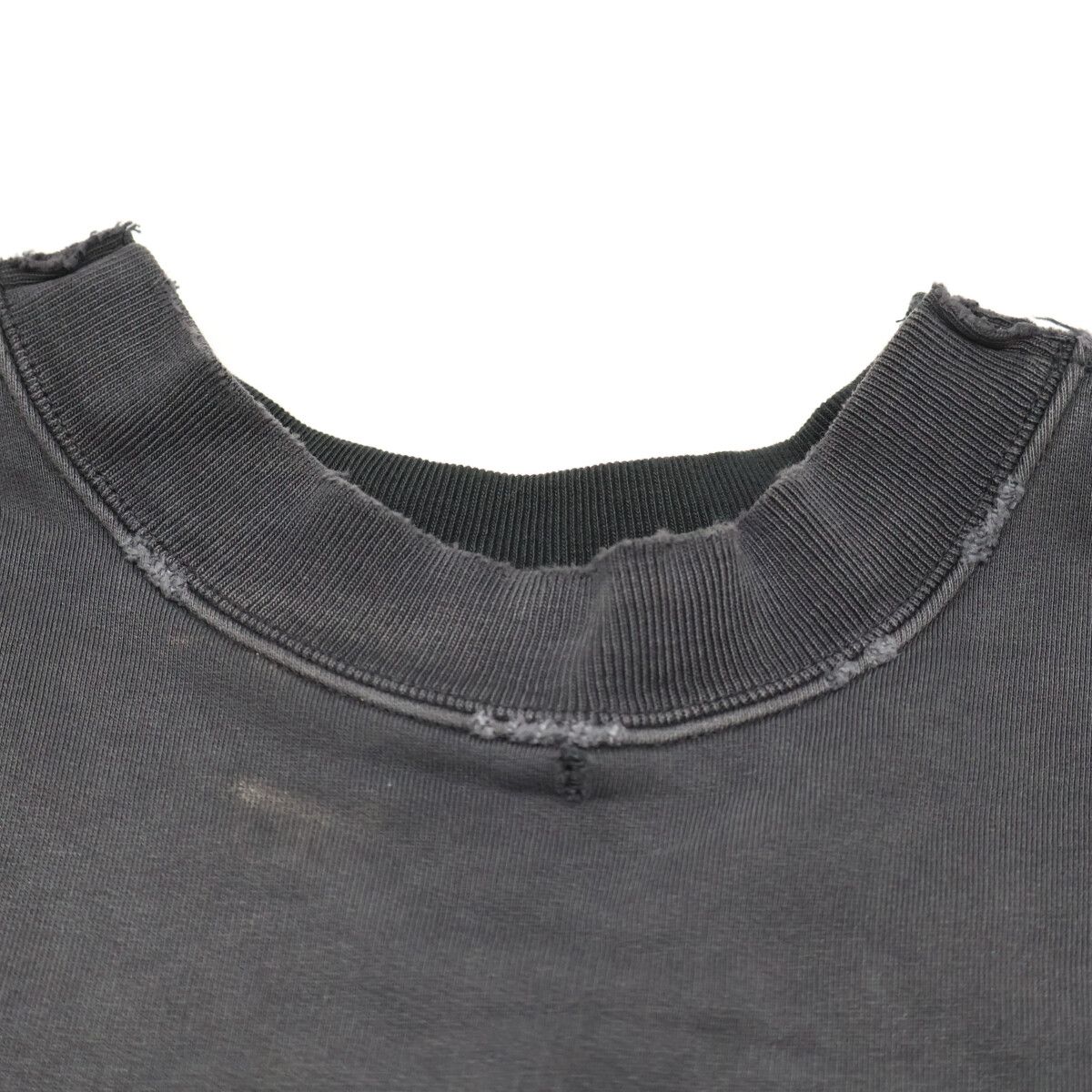 Balenciaga Double Front Crew Distressed Neck Sweatshirt — view 7