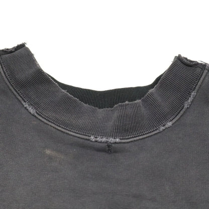 Balenciaga Double Front Crew Distressed Neck Sweatshirt — view 7