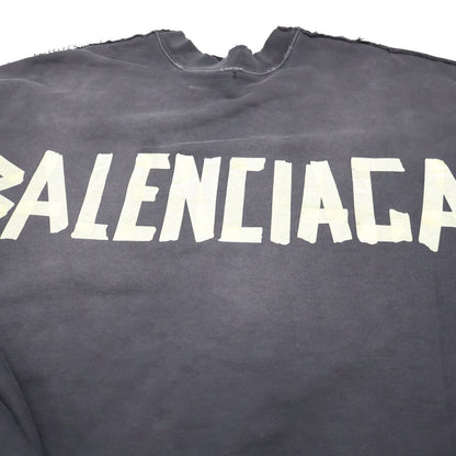 Balenciaga Double Front Crew Distressed Neck Sweatshirt — view 8