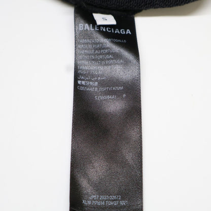 Balenciaga Double Front Crew Distressed Neck Sweatshirt — view 5