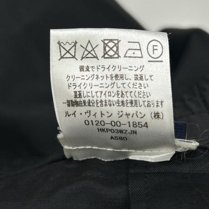 Louis Vuitton Black Leather Patch Nylon Pants 42 — view 5