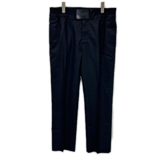 Louis Vuitton Black Leather Patch Nylon Pants 42
