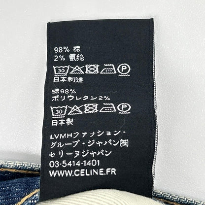 Celine Indigo Cotton Denim Pants 28 — view 5