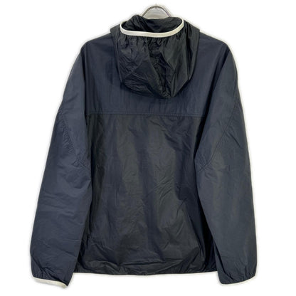 Moncler Black Navy Algedi Nylon Zip Up Hoodie — view 2