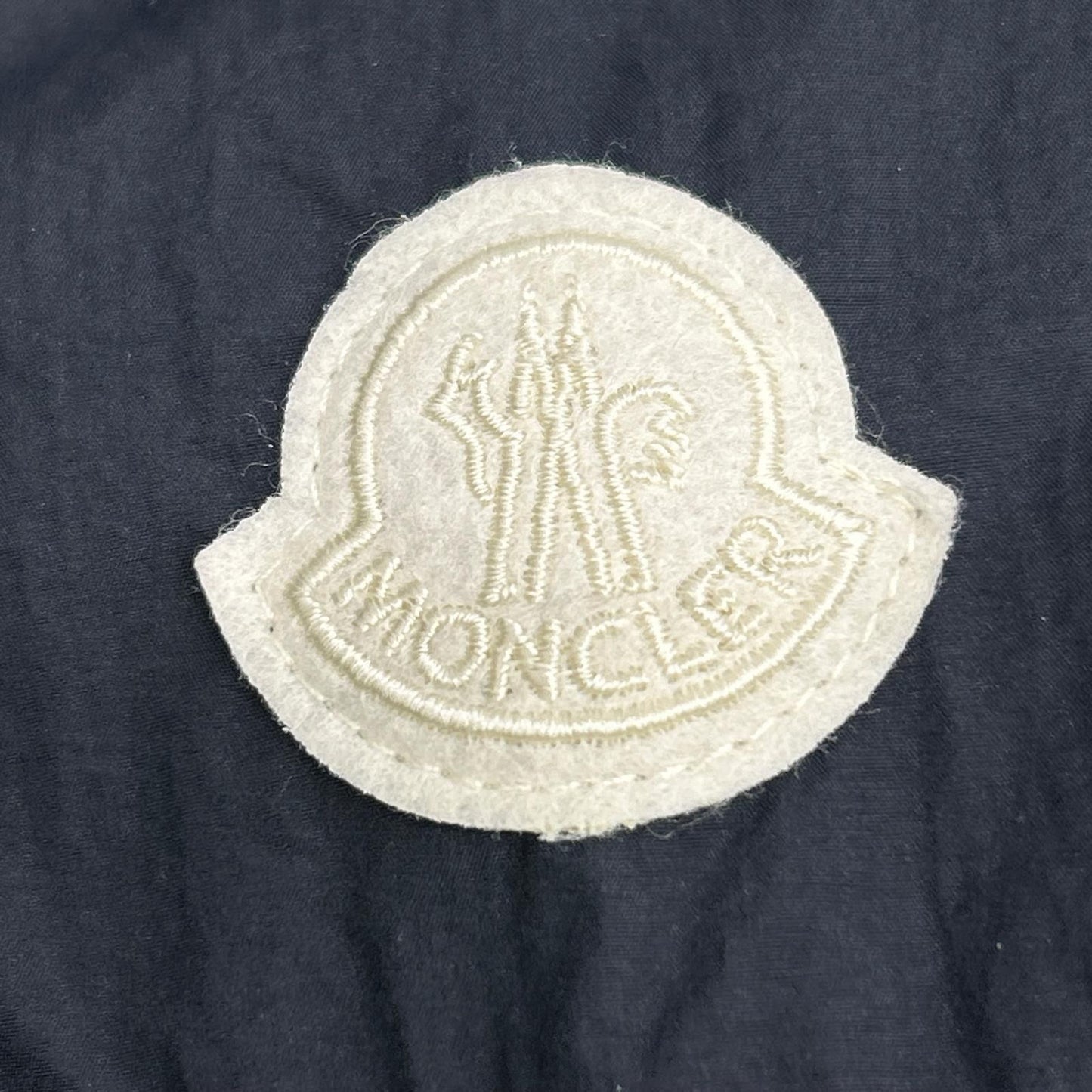 Moncler Black Navy Algedi Nylon Zip Up Hoodie — view 7