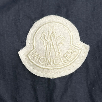 Moncler Black Navy Algedi Nylon Zip Up Hoodie — view 7