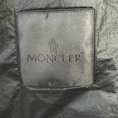 Moncler Black Navy Algedi Nylon Zip Up Hoodie — view 4