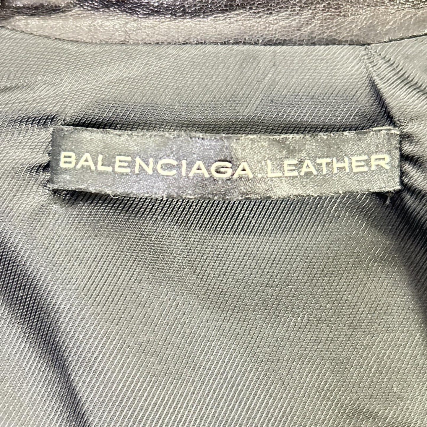 Balenciaga Black Lambskin Double Rider's Jacket 34 — view 4
