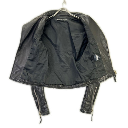 Balenciaga Black Lambskin Double Rider's Jacket 34 — view 3