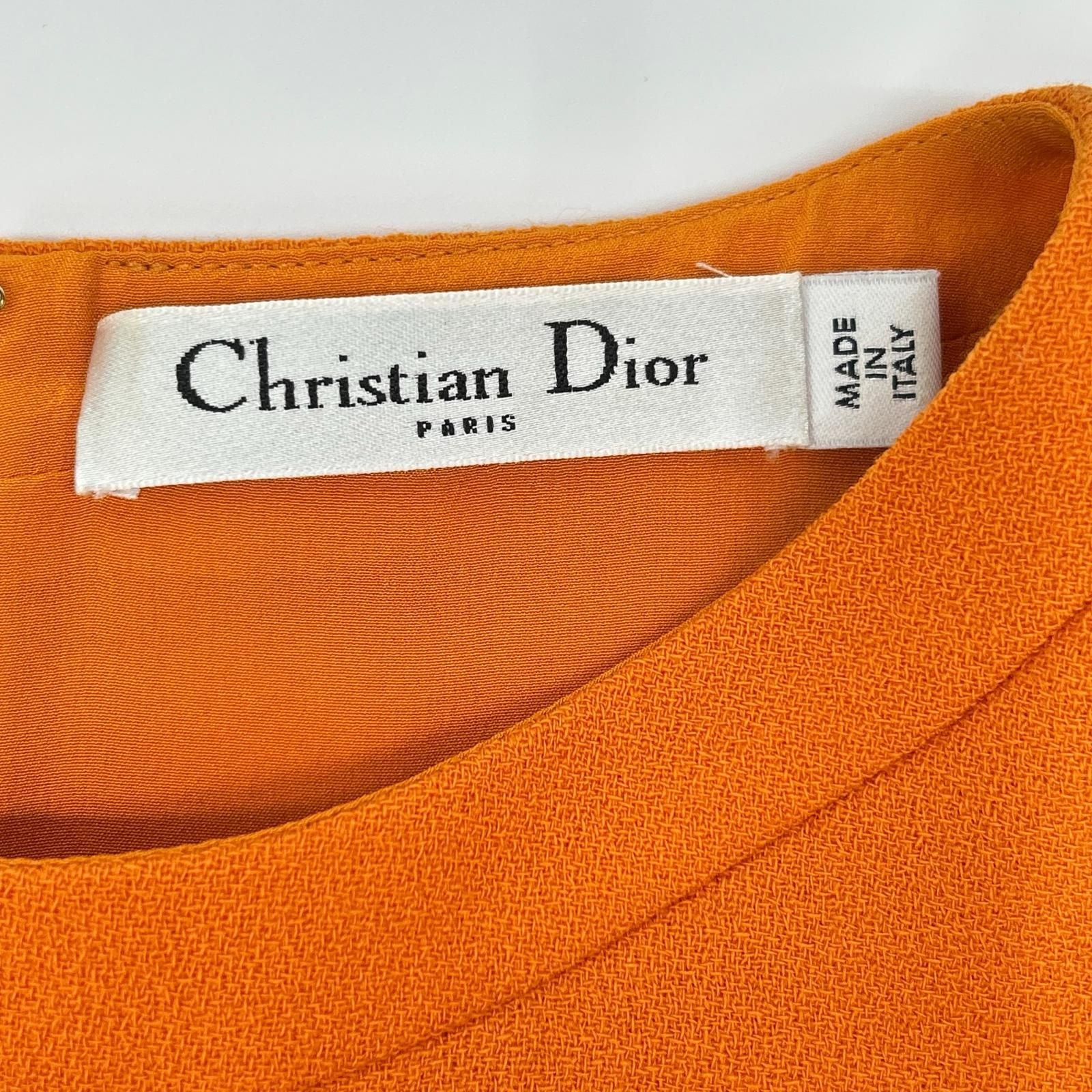 Dior Orange Sleeveless Dress 34 — view 3