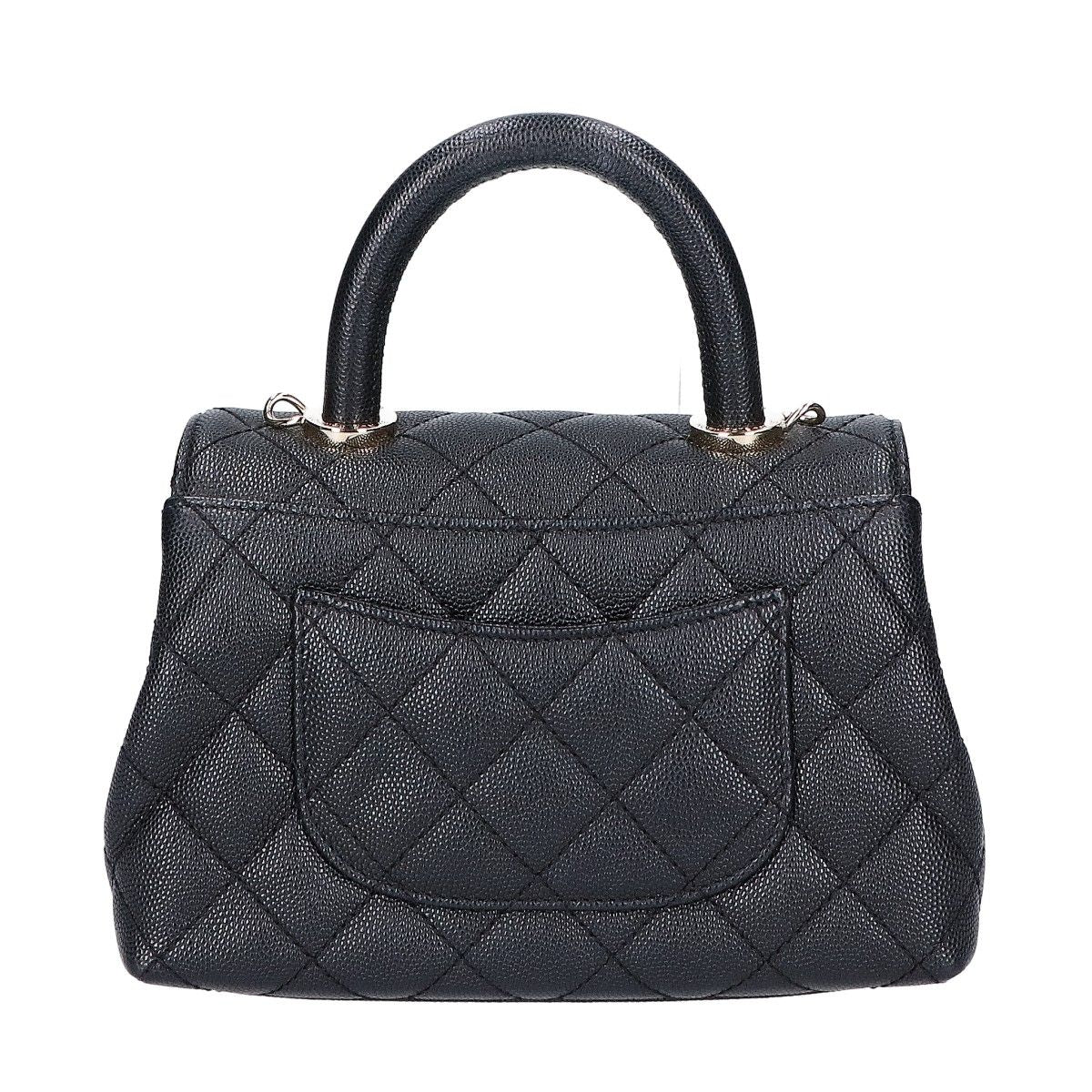 Chanel Black Caviar Leather Coco Handle Xxs 2-Way — view 3