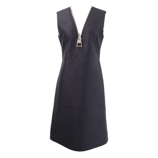 Louis Vuitton Sm4 Half Zip Silk Blend Sleeveless 36 Dress