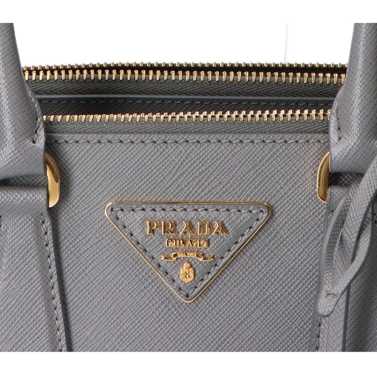 Prada Gray Galleria Saffiano Leather Mini Bag TU — view 7