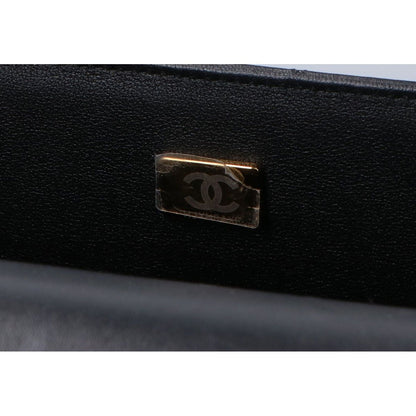 Chanel Black Gold Lambskin Top Handle Mini Classic 2-Way Handbag — view 7