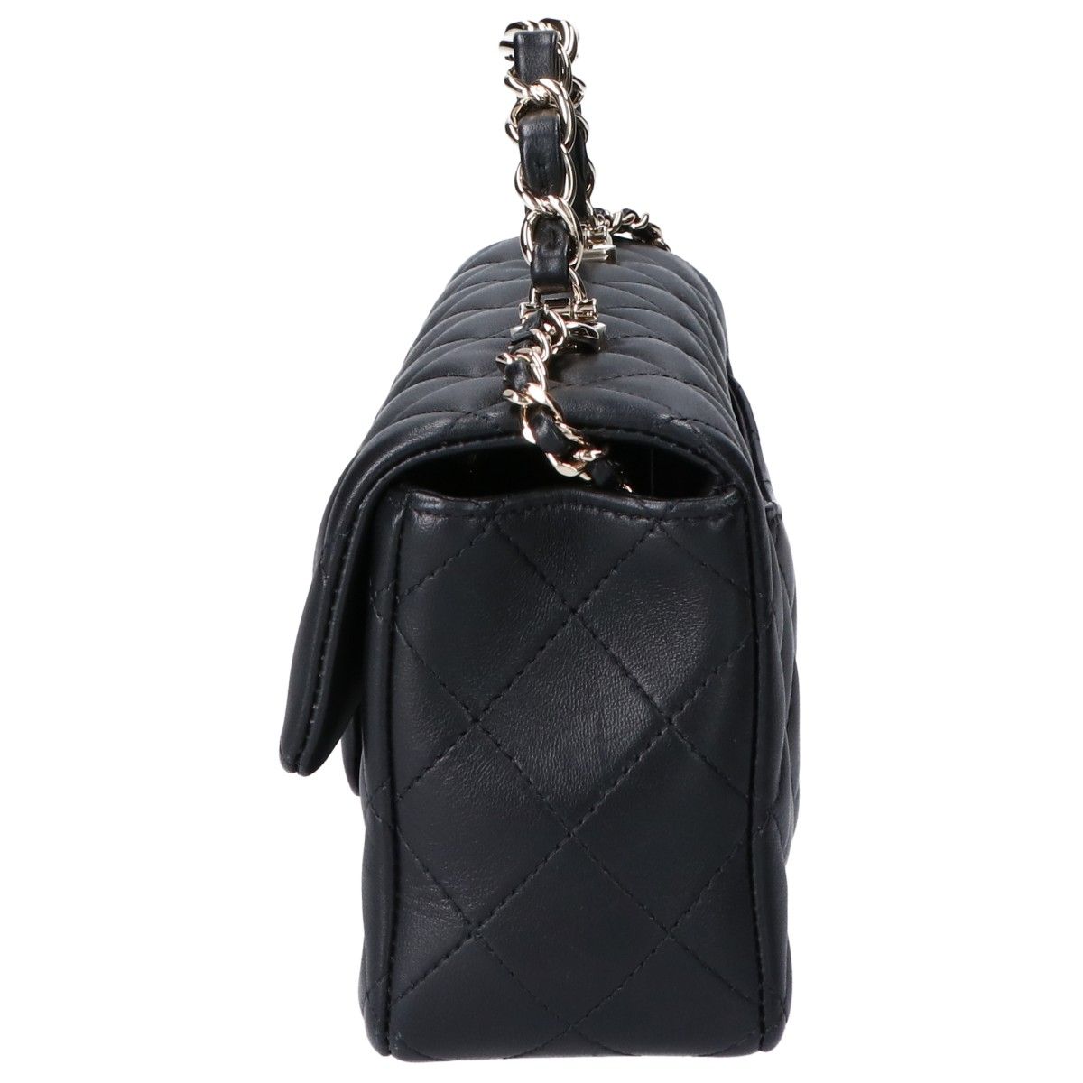 Chanel Black Gold Lambskin Top Handle Mini Classic 2-Way Handbag — view 2