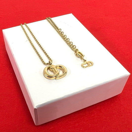 Dior Vintage CD Logo Pendant Gold