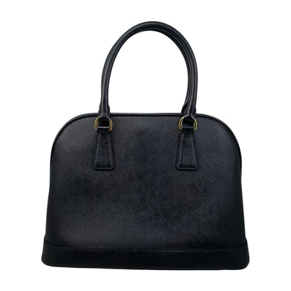 Prada Handbag Saffiano Bag Nzv Leather Triangle Logo Black Gold — view 2