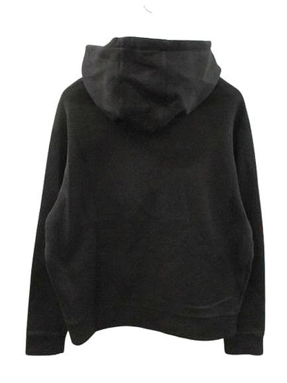Prada Logo Embroidery Hoodie M Black Long Sleeve Pullover — view 2