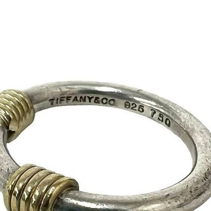 Tiffany & Co Band Width Wire Ring 925 Sterling Silver Gold — view 3