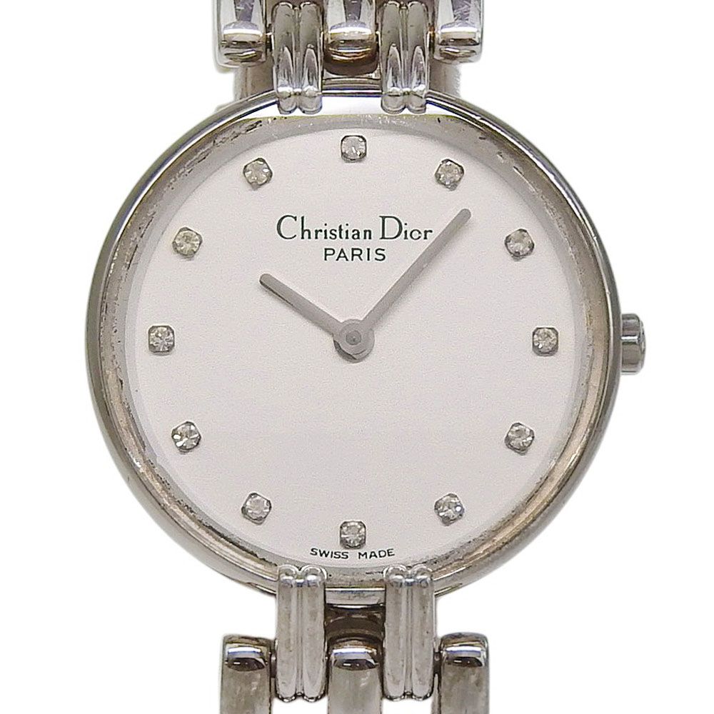 Dior Dio Bakira Stainless Steel Kuo Analog Display White Dial Watch