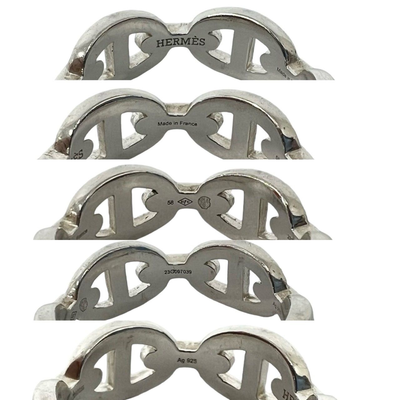 Hermes Chaine D'ancre Ring 925 Sterling Silver — view 3