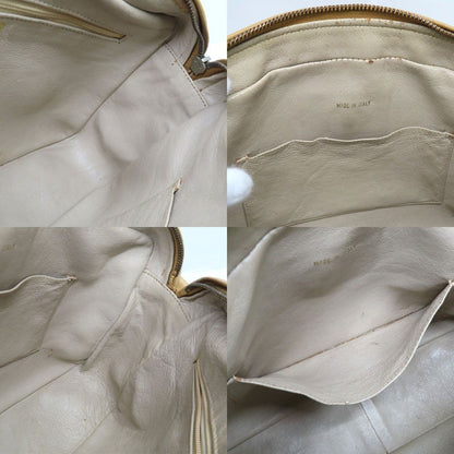 Chanel Chain Shoulder Bag Quilted Caviar Leather Beige Gold — view 6