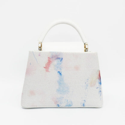 Louis Vuitton Ten Arty Capucines Raisal 2-Way Shoulder Bag White Gold Leather — view 2