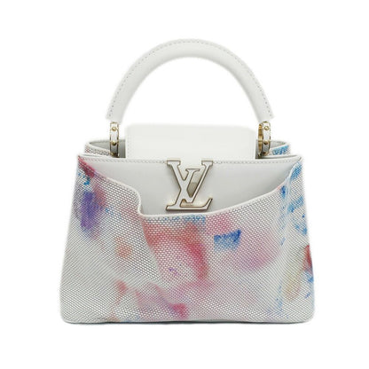 Louis Vuitton Ten Arty Capucines Raisal 2-Way Shoulder Bag White Gold Leather