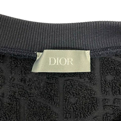 Dior Blue T-Shirt Pile Cotton Logo Short Sleeve M Navy — view 3