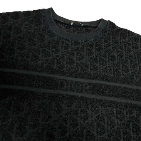 Dior Blue T-Shirt Pile Cotton Logo Short Sleeve M Navy — view 6