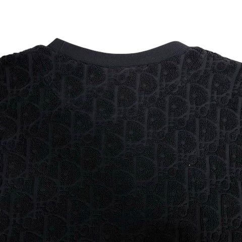 Dior Blue T-Shirt Pile Cotton Logo Short Sleeve M Navy — view 5