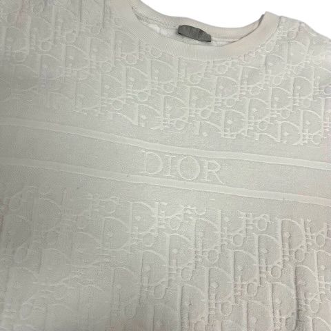 Dior Oblique T-Shirt Pile Cotton Logo Short Sleeve M White — view 6