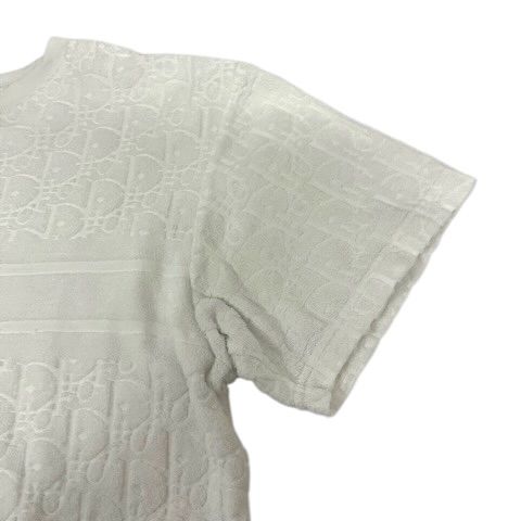 Dior Oblique T-Shirt Pile Cotton Logo Short Sleeve M White — view 7
