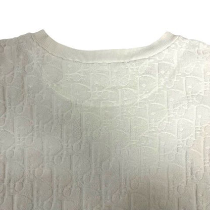 Dior Oblique T-Shirt Pile Cotton Logo Short Sleeve M White — view 5