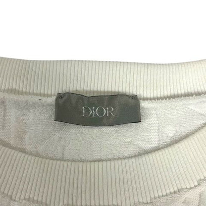Dior Oblique T-Shirt Pile Cotton Logo Short Sleeve M White — view 3