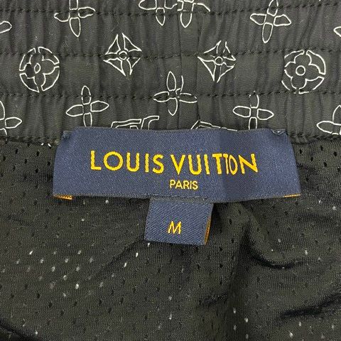 Louis Vuitton Monogram Shorts Nylon Logo All Over Pattern M Black — view 3