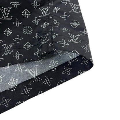 Louis Vuitton Monogram Shorts Nylon Logo All Over Pattern M Black — view 8