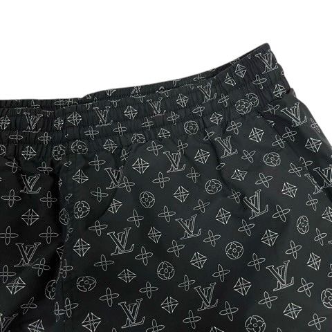 Louis Vuitton Monogram Shorts Nylon Logo All Over Pattern M Black — view 4
