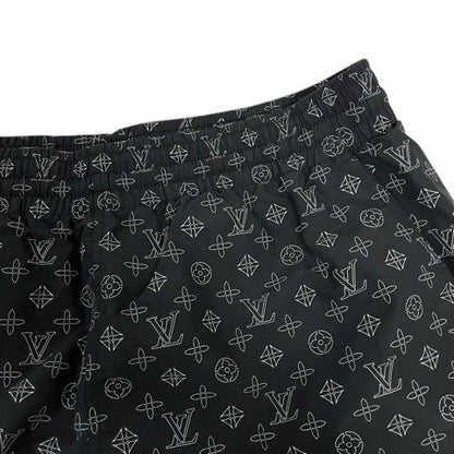 Louis Vuitton Monogram Shorts Nylon Logo All Over Pattern M Black — view 4