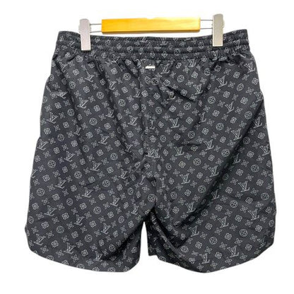 Louis Vuitton Monogram Shorts Nylon Logo All Over Pattern M Black — view 2