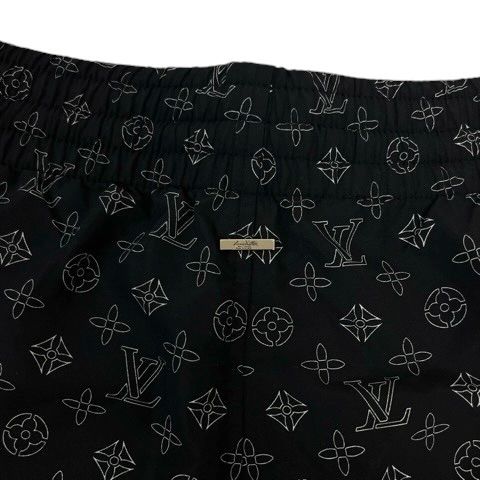 Louis Vuitton Monogram Shorts Nylon Logo All Over Pattern M Black — view 5