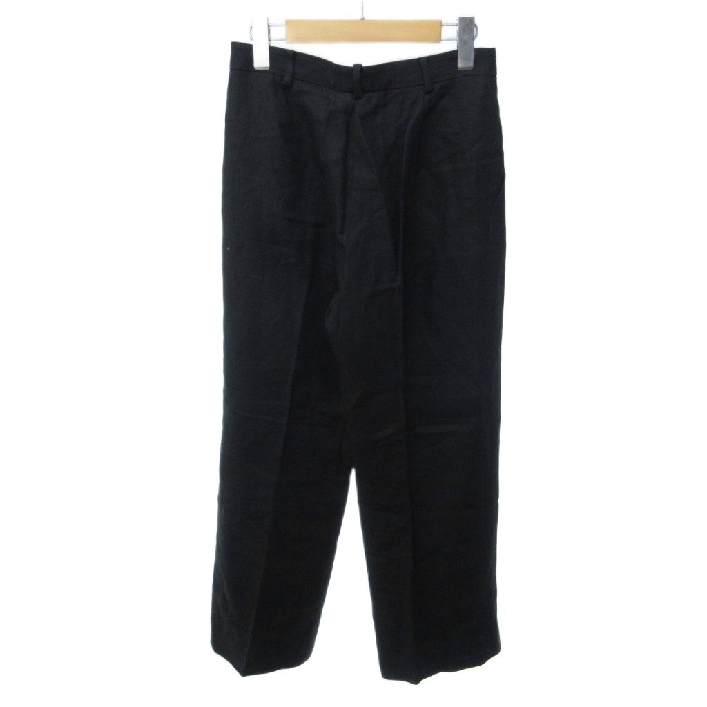 Max Mara Pianoforte Pants Trousers Straight Hemp Linen 40 Black — view 2