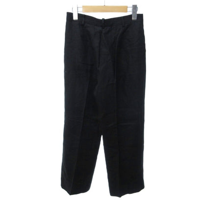 Max Mara Pianoforte Pants Trousers Straight Hemp Linen 40 Black — view 2