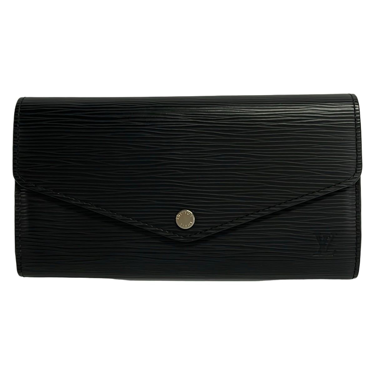 Louis Vuitton Wallet Epi Portefeuille Sarah Noir Leather