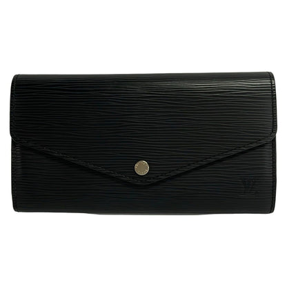 Louis Vuitton Wallet Epi Portefeuille Sarah Noir Leather