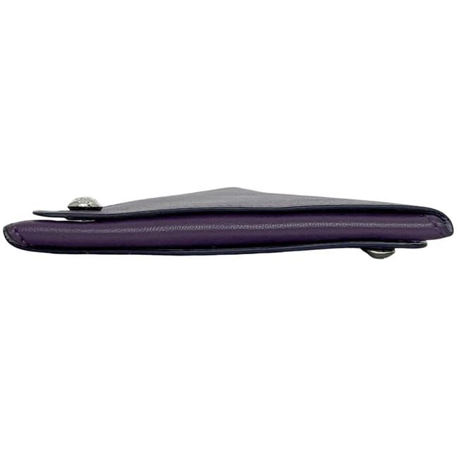 Loewe Coin Case Purple Purse Wallet Leather — view 2