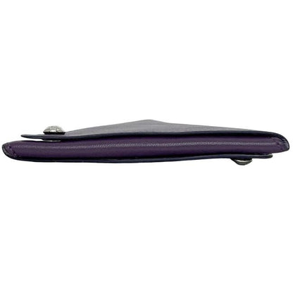 Loewe Coin Case Purple Purse Wallet Leather — view 2