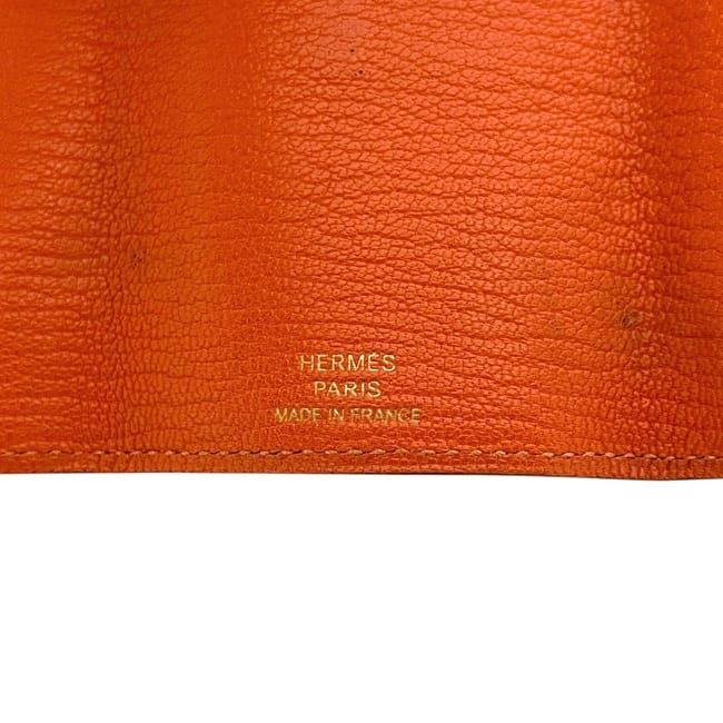 Hermes Key Case Orange Bearn Key Holder Leather Chevre — view 5