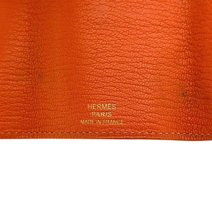 Hermes Key Case Orange Bearn Key Holder Leather Chevre — view 5